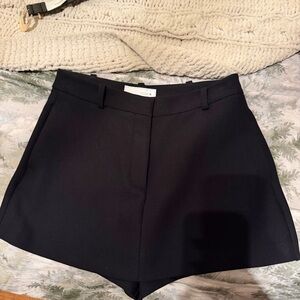 Zara Black High-Waist Tailored Skort
